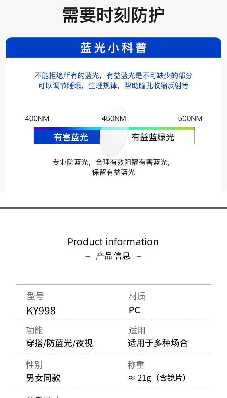 Night Vision Retro Square Women Anti Blue Light Sunglasses UV400 Men Computer Game Anti Radiation Red Orange Sleep Lens Eyewear