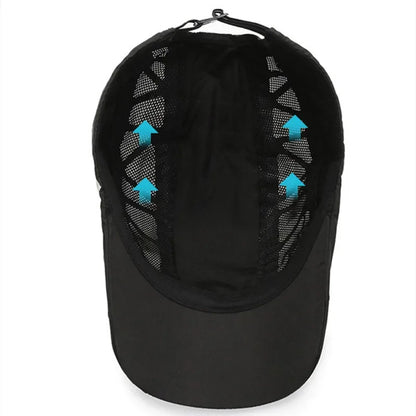 Unisex SPORTS betűs nyomtatású, gyorsan száradó baseball sapka, napszemüveg, szabadtéri nyári, lélegző hálós napellenző sapka, beret, napellenző, golf sapka