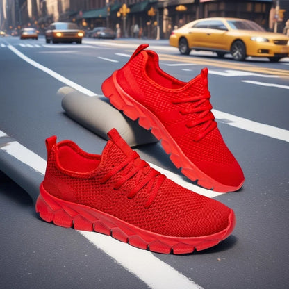 Heren sneakers van mesh, lichtgewicht damesschoenen, casual platte schoenen, hardloopsportschoenen voor heren, zachte ademende tennissneakers voor mannen