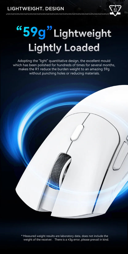 Attack Shark R1 Lightweight Bluetooth 2.4G Wireless Gaming Mouse PAW3311 18000DPI Ergonomic Macro Mice
