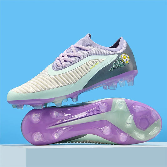 New Men Soccer Shoes Outdoor Sport Boys Football Boots Breathable Match Comfortable Long Spikes Training Cleats Adult Non Slip