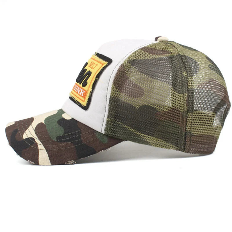 Casquette de baseball brodée avec lettrage, pour hommes et femmes, en maille respirante pour l'été, casquette snapback unisexe, style hip-hop, trucker, « Bone Gorras »