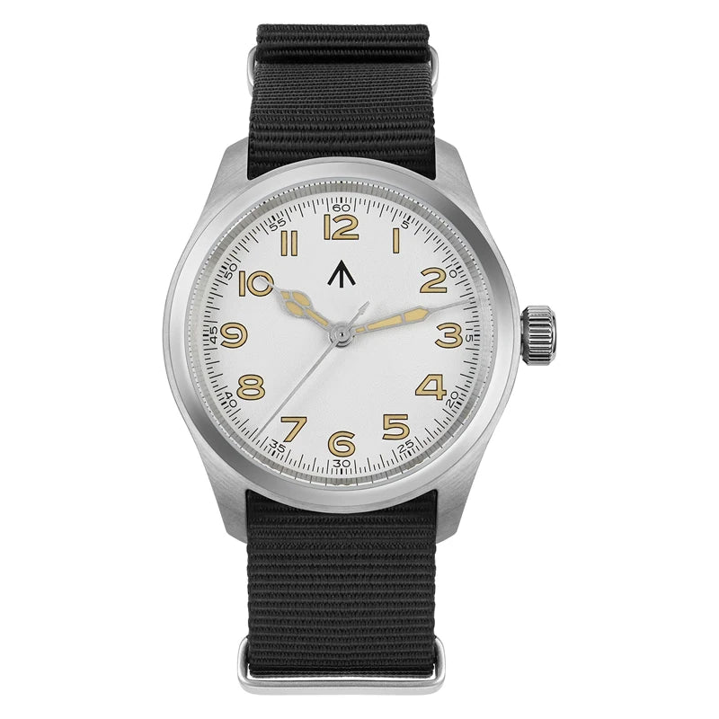 Relógio de Quartzo Vintage Militar Militado ML08 V2 com Movimento VH31, Vidro Duplo de Safira, Luminescência C3 BGW-9, Impermeável, 38mm