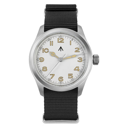 Relógio de Quartzo Vintage Militar Militado ML08 V2 com Movimento VH31, Vidro Duplo de Safira, Luminescência C3 BGW-9, Impermeável, 38mm