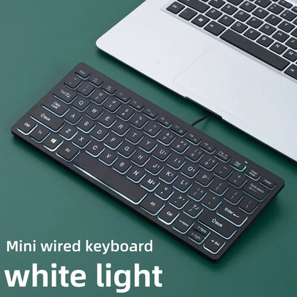 Mini Teclado com Fio APAYADO K1000 - Design Compacto e Portátil, Plug-and-Play, Ideal para Portáteis/Computadores, Resistente a Derrames