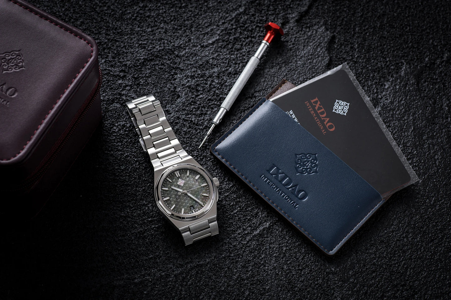 IX&DAO 2025 Neu 37mm Warrior Herren-Automatikuhr mit Miyota 9015 Uhrwerk, Saphirglas, Edelstahl, wasserdicht bis 10Bar, BGW