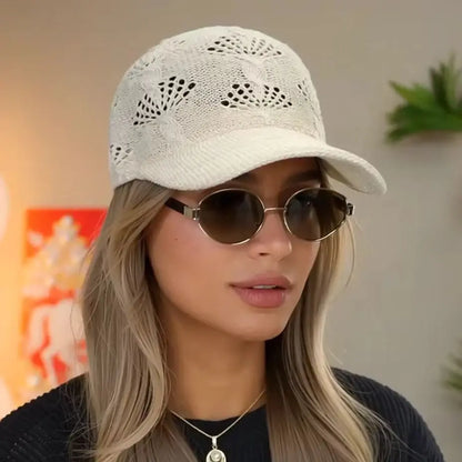 Casquette de baseball d'été en maille ajourée brillante pour femme, casquette de protection solaire pour les activités de plein air, respirante, flatteuse et polyvalente