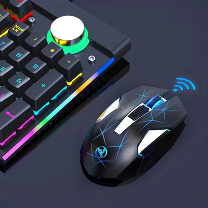 Wireless Gaming Mouse 2.4G Colorful Breathing Light Instant Response No Tangled Cables Work with Gaming Switch