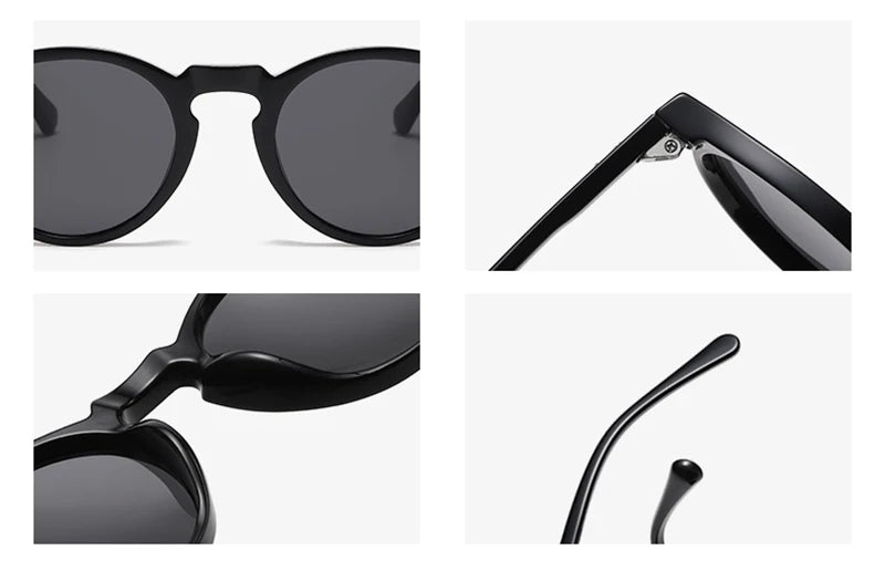 Peekaboo polarized sunglasses for men korean fashion driving round sun glasses for women uv400 green brown summer accessories