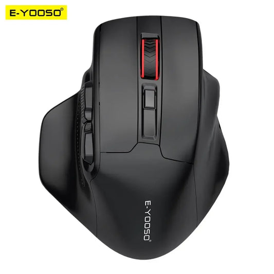 E-YOOSO X-31 Pro USB-gamingmus, stor, med Bluetooth-stöd, 2.4G trådlös, PAW3212, 4800 DPI, för gamers, dator, laptop och PC
