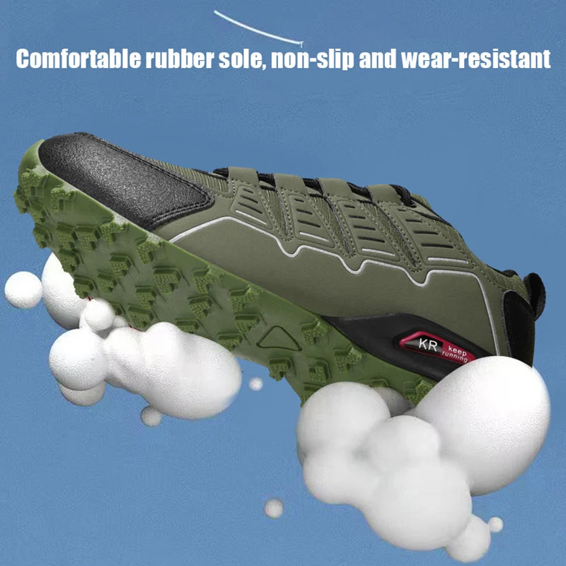 Men Waterproof Hiking Shoes Non-Slip Hunting Boots Outdoor Tactical Training Sports Shoes Men Walking Hiking Travel Shoes