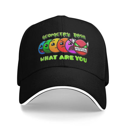 Geometry Gaming Cube Dash Baseball Caps Hip Hop Extreme Demon Sandwich Cap Unisex Style Adjustable Dad Hat Running Golf