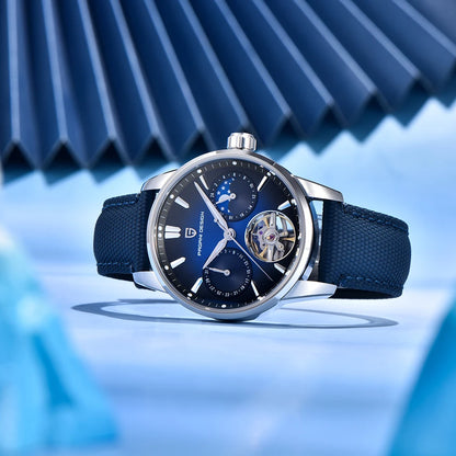 PAGANI DESIGN 41mm Men’s Luxury Mechanical Watch  Sapphire Crystal, Leather Strap & Waterproof