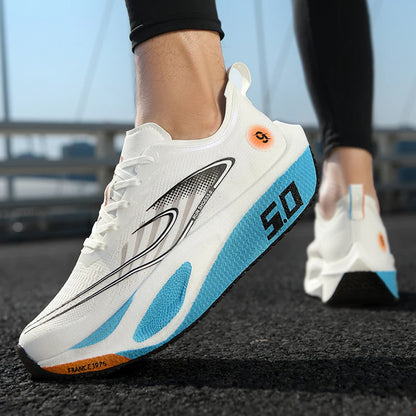 FourSeasons Ανδρικά Αθλητικά Sneakers CarbonPlate για Τρέξιμο, Αναπνεύσιμα Παπούτσια Μαραθωνίου για Αγώνες, Άνετα Παπούτσια Στίβου, Προπόνησης και Περπατήματος