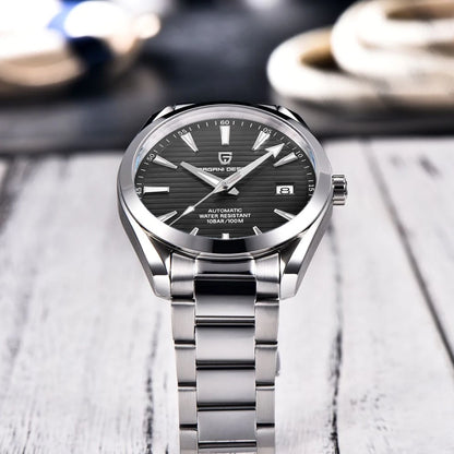 Reloj de lujo para hombre PAGANI DESIGN – Modelo automático mecánico (calibre 8215), de acero inoxidable, hermético, con indicador de fecha y agujas luminiscentes