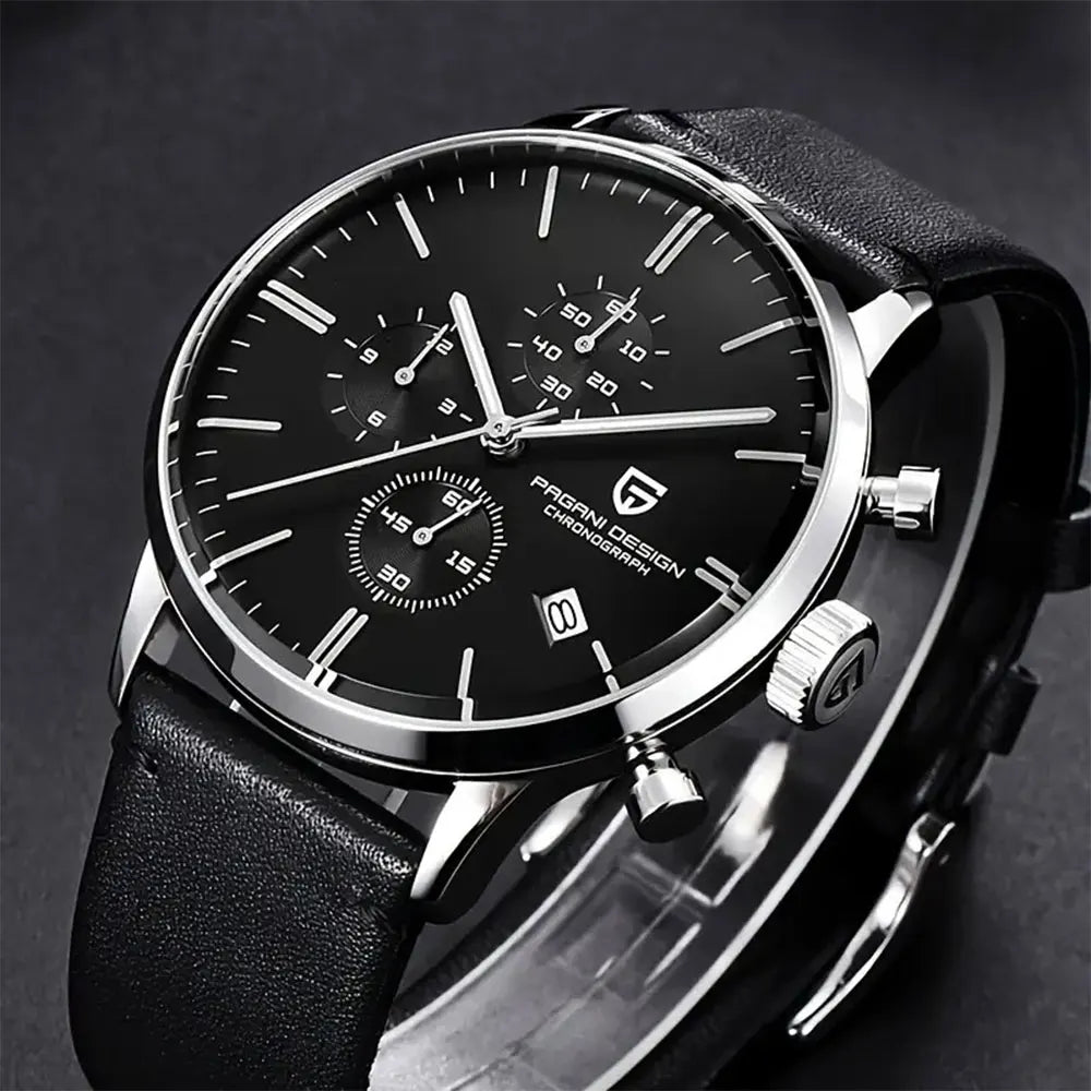 PAGANI DESIGN New 2720K Men Watch VK67 Quartz Wristwatch Multi functional Chronograph Sapphire Glass Waterproof Clock Watch Gift