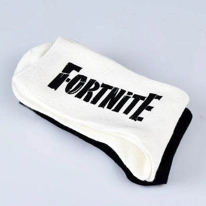 FORTNITE Sports Socks Summer Black White Breathable Low Cut Socks No Show Cotton Soft Athletic Casual Short Socks