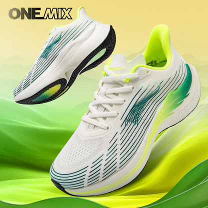 Onemix New Men's Marathon Running Shoes for Women, Breathable Lightweight Sneakers, Lace-Up Athletic Shoes, Comfortable, Light, and Soft