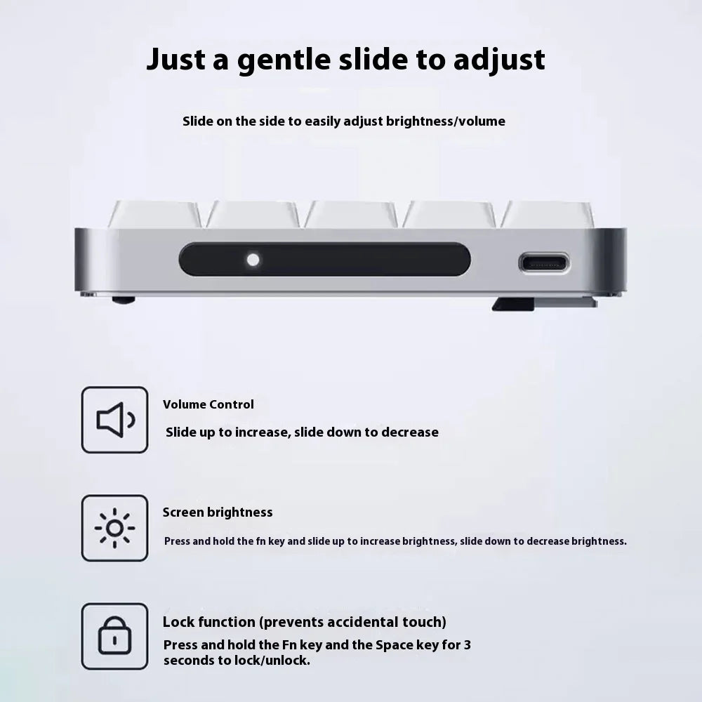 Tastiera meccanica Lofree FLOW2 Business Office, wireless Bluetooth e cablata, silenziosa con suono delicato, compatibile, mute, blocco in alluminio