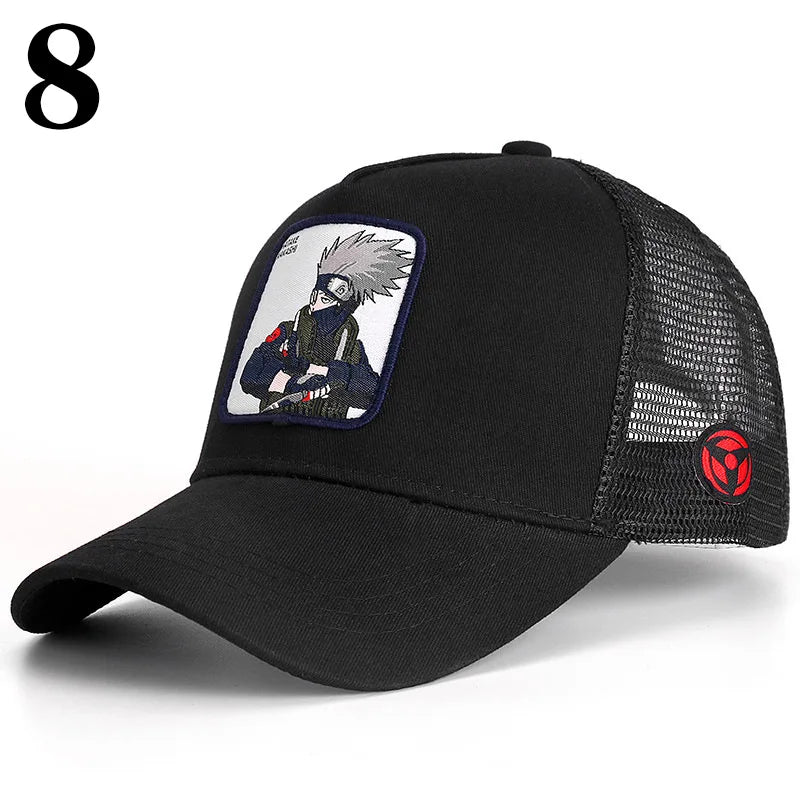 Casquette de baseball imprimée à l'effigie d'un personnage de l'anime Dragon Ball pour hommes et femmes – Casquette hip-hop – Casquette en maille pour camionneur – Protection solaire d'été pour les activités en plein air