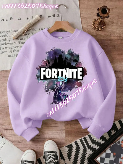 New Fortnites Kids Sweatshirts Cartoon Game Character Printed Hoodie Autumn Casuals Children Tops Winter Baby Boys Clothing