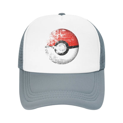 Destroyed Pokemon Pokeball Trucker Cap Men Women Outdoor Hat Trucker Worker Cap Fishing Hat Adjustable Mesh Baseball Caps Summer