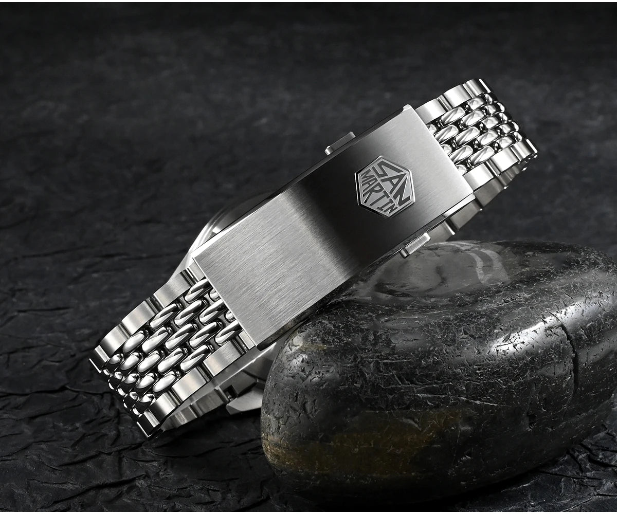 San Martin 39.5mm Limited Edition Full Lume Dial Automatic Men's Watch NH34 GMT 6H Date 10Bar Luxury Watch SN0116W