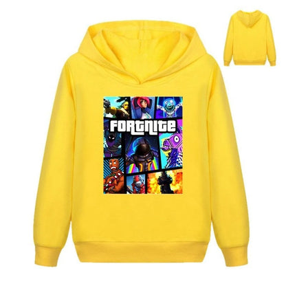Hanorace pentru copii cu imprimeu Fortnite, costum confortabil cu design animat, bluze lejere cu mânecă lungă, haine de toamnă-iarnă