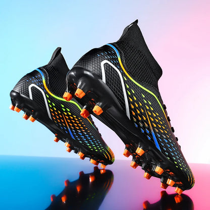 Men's Outdoor Football Boots FG/TF Professional Training Soccer Shoes Cleats Turf Futsal Match Grass Unisex Non-Slip Breathable
