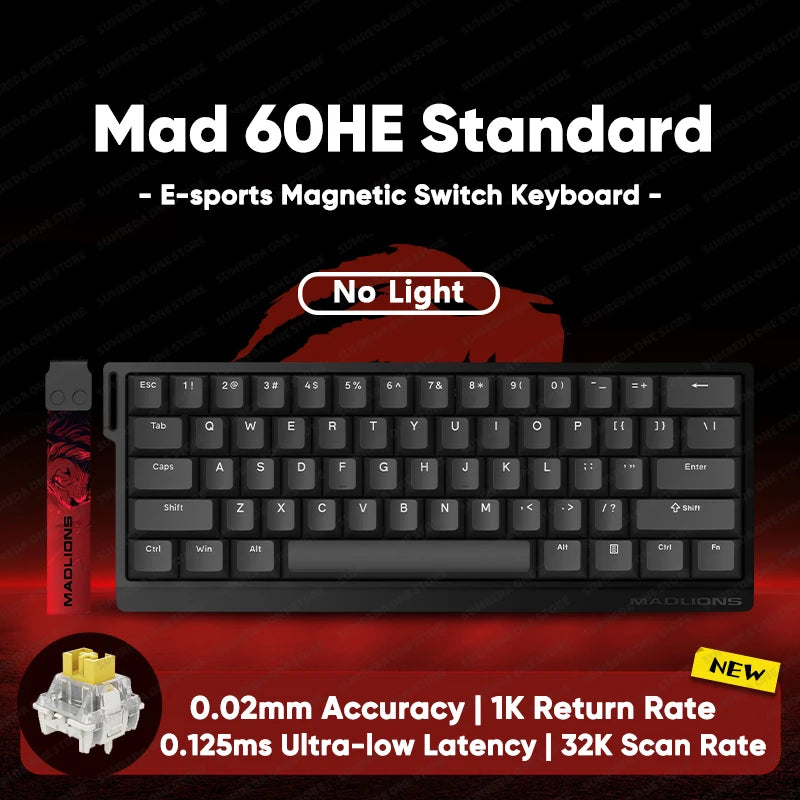 Madlions mad60he Mad60 Mad68 HE Mechanical Keyboard Magnetic Switch Mad60he Wired Game Keyboard Rapid Trigger Rgb Keyboard