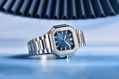 Nuovo orologio di lusso quadrato PAGANI DESIGN 2026 da uomo al quarzo, vetro zaffiro AR, movimento giapponese, luminoso, in acciaio 316L all steel