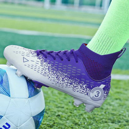 Size 31-45 Men's Soccer Shoes Women Football Boots Kids Soccer Cleats Traning Sneakers Teenagers Breathable Sport Footwear