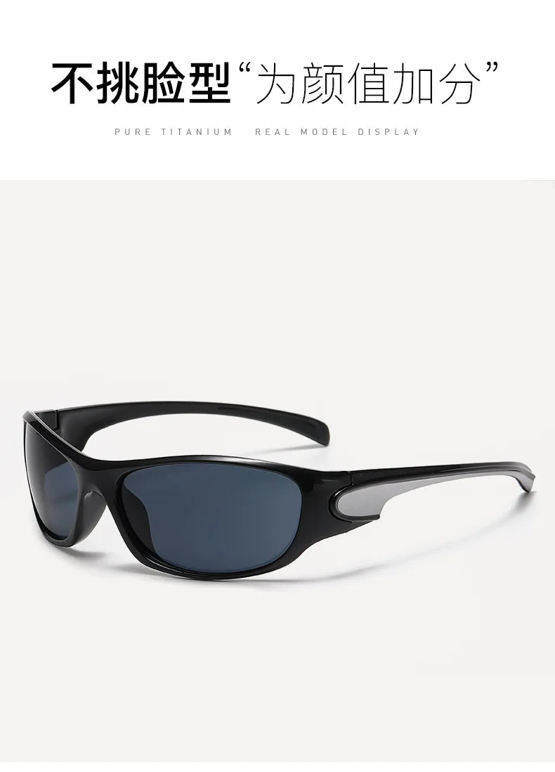 New Punk Y2K Sunglasses Women Goggle Luxury Brand Wrap Square Sun Glasses 2000'S Shades Eyewear UV400 Female Designer Eyeglasses