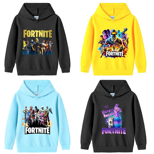Fortnites Child Hoodies Autumn Hooded Sweatshirt for Boy Girl Thin Tracksuit Long Sleeve Pullover Tops Sportswear Kids Clothes