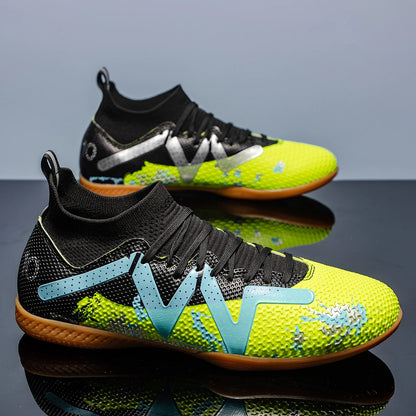 High-Top Soccer Shoes for Indoor Five-a-Side Training for Men and Women Slip-Resistant and Wear-Resistant Sneakers