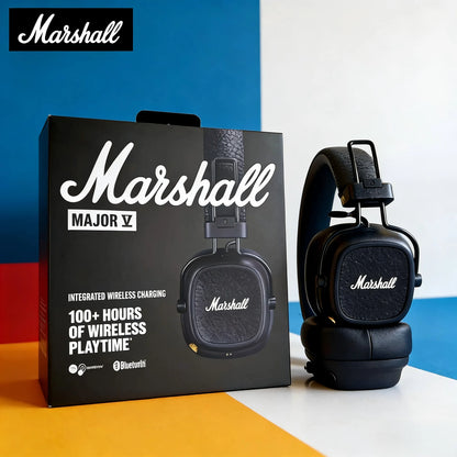 Marshall Major V 5 kabellose Bluetooth-On-Ear-Kopfhörer – satter Bass, Stereo-Sound, Sport- & Gaming-Headset mit Mikrofon, kabelloser & kabelgebundener Kopfhörer