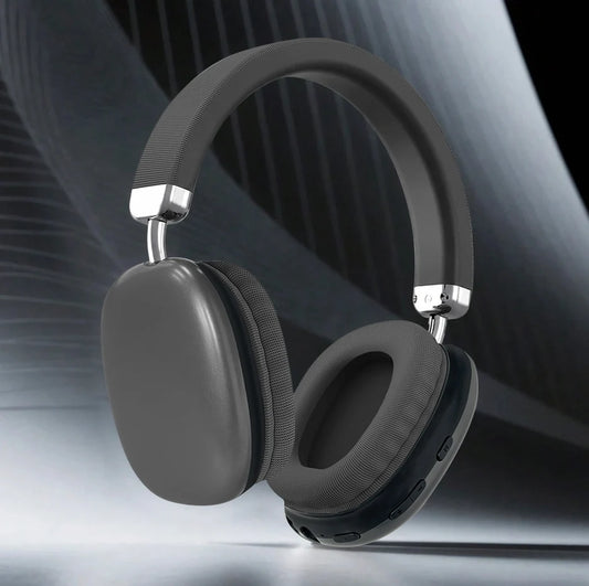 Casque Bluetooth circumaural, puce intelligente 5.3, longue autonomie, faible latence, casque sans fil HiFi pour musique et jeux, idéal pour les voyages et le travail.