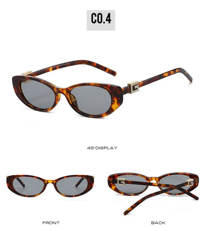 Sexy Cat Eye Sunglasses Women Vintage Small Frame Leopard Sun Glasses Female Black Shades Ladies Fashion Eyewear Oculus De Sol
