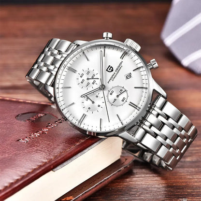 PAGANI DESIGN New 2720K Men Watch VK67 Quartz Wristwatch Multi functional Chronograph Sapphire Glass Waterproof Clock Watch Gift