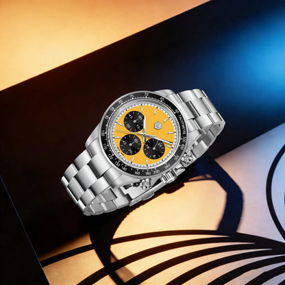 Rossitimi Casual Elegance Men Quartz Watch Light Luxury Premium Stainless Steel Sapphire Small Three-Pin Luminous Diving Watch