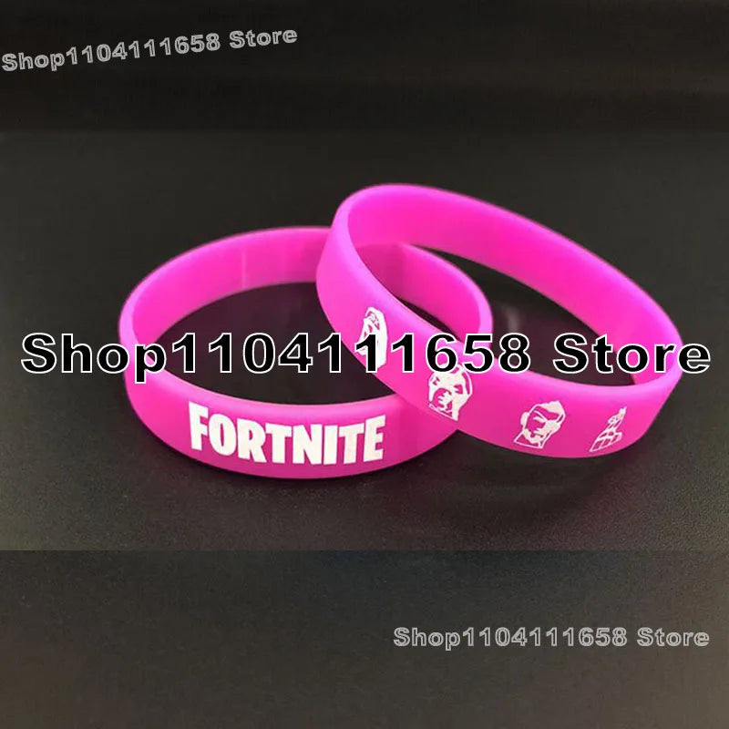 Luminous Silicone Bracelet Fortnite Theme Party Decoration Birthday Bracelet Rubber Trend Toys for Adults Teen Birthday Toy Gift