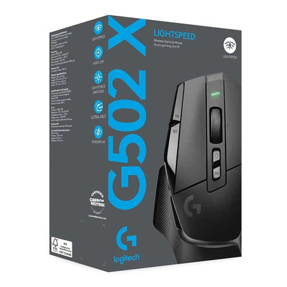 Logitech G502 X Lightspeed Gaming Mouse LIGHTFORCE Hybrid Optical-Mechanical Switches HERO 25K Gaming Sensor Compatible With PC