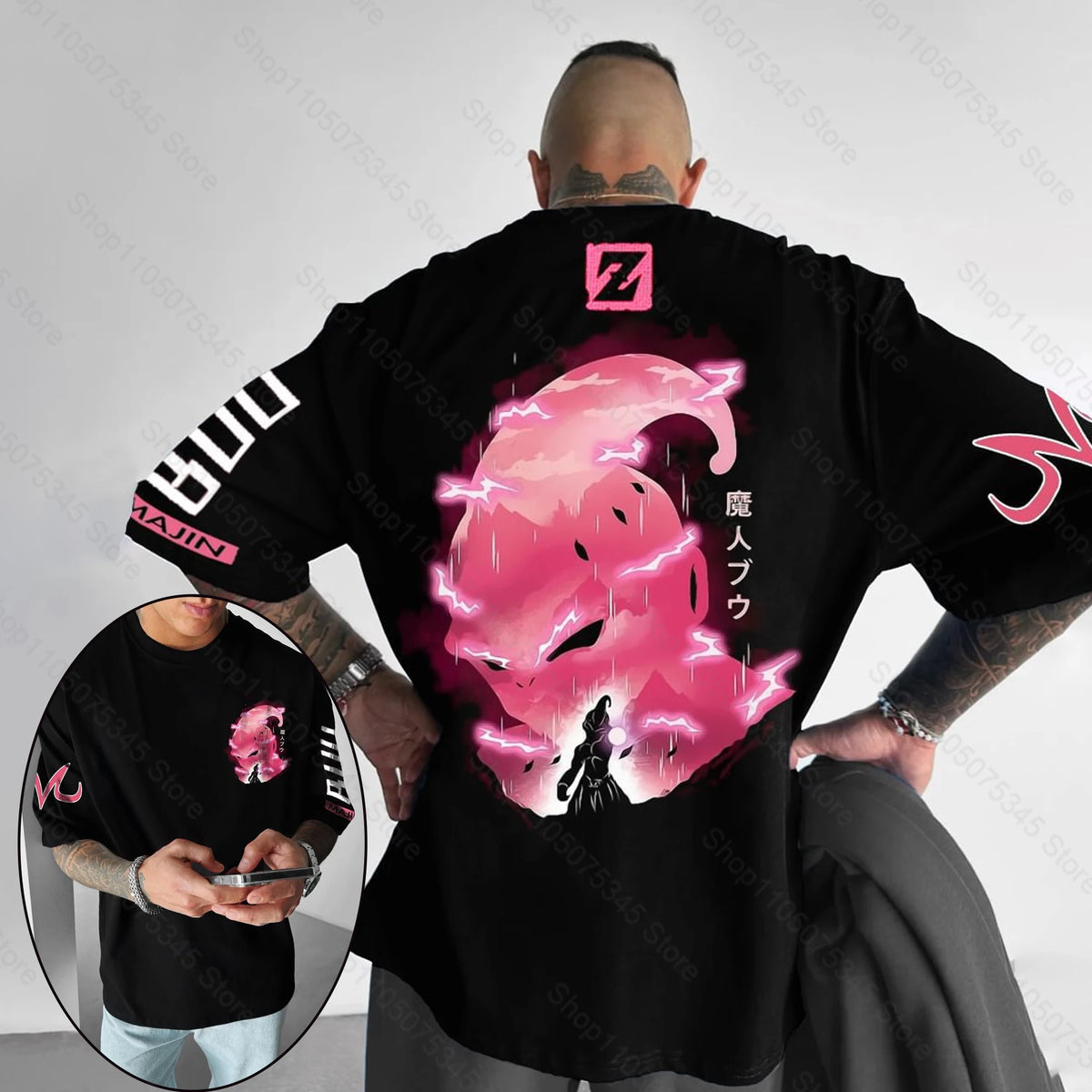 Dragon Ball Japanese Anime Printed Men's T-Shirt Majin Buu Boys Children Harajuku Short Sleeve Kids Goku T-shirt Summer Clothing