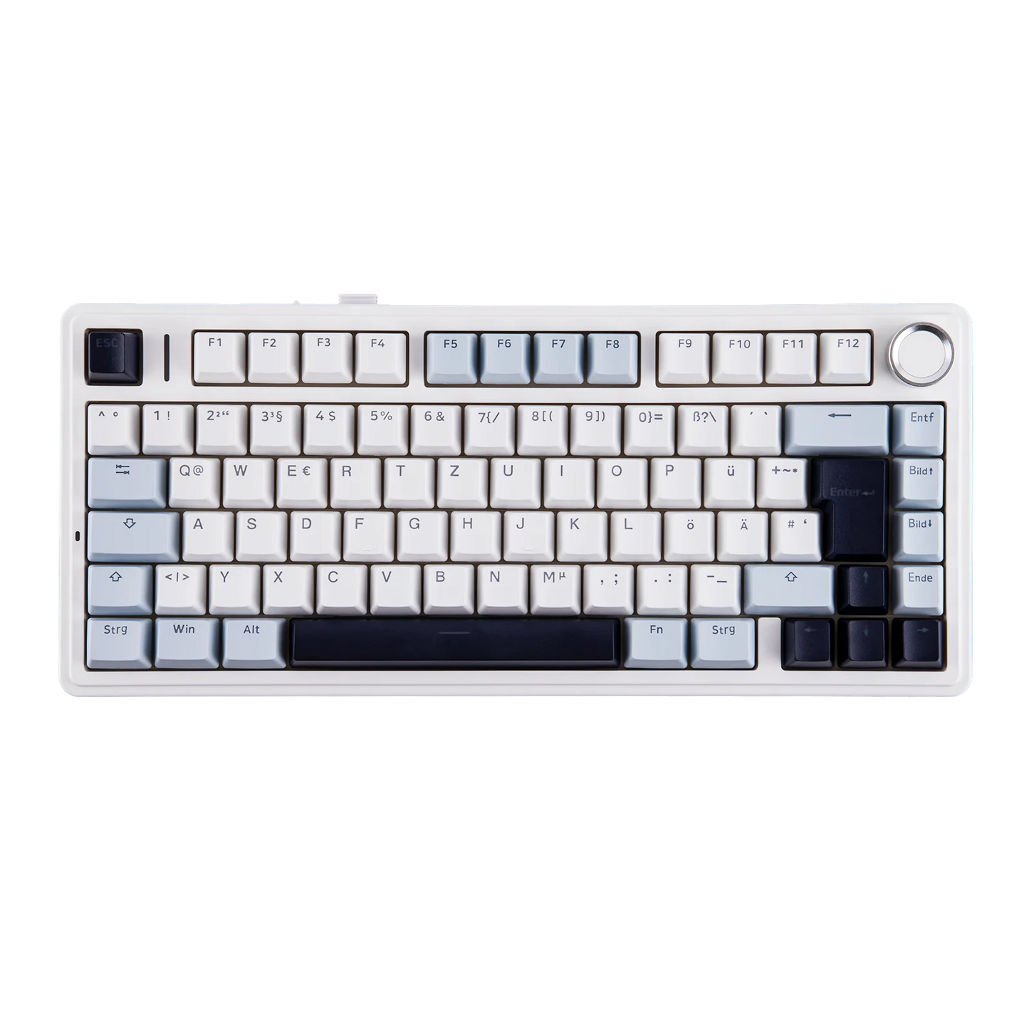 Teclado mecánico inalámbrico EPOMAKER x AULA F75 ISO-DE con conectividad trimodo, distribución alemana QWERTZ y batería de 4000 mAh