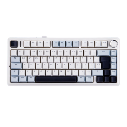 Teclado mecánico inalámbrico EPOMAKER x AULA F75 ISO-DE con conectividad trimodo, distribución alemana QWERTZ y batería de 4000 mAh