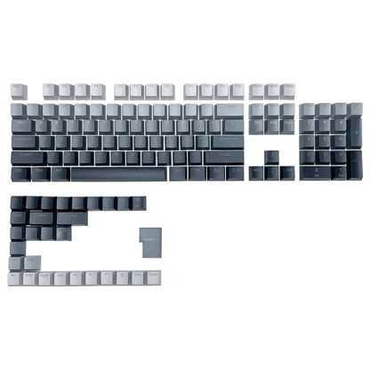 Teclas Gamer RGB retroiluminadas em degradé para teclado mecânico com switch MX, perfil OEM, PBT, branco e azul, layout ISO, teclas DIY