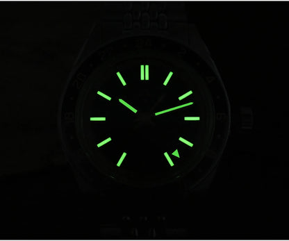 San Martin 39.5mm Limited Edition Full Lume Dial Automatic Men's Watch NH34 GMT 6H Date 10Bar Luxury Watch SN0116W