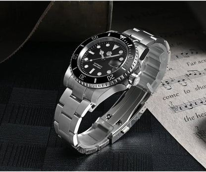 San Martin Verbesserte Version 40mm Water Ghost Diver Watch Herren Luxus-Automatikuhr Mechanische Uhr Saphir Wasserdicht 200m SN0017