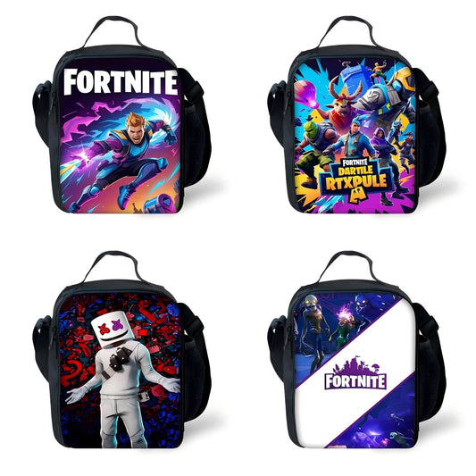 Borsa termica Classic Game Fortnites per bambini, grande capacità, per studenti maschi e femmine, picnic all’aperto, lunch box termica riutilizzabile