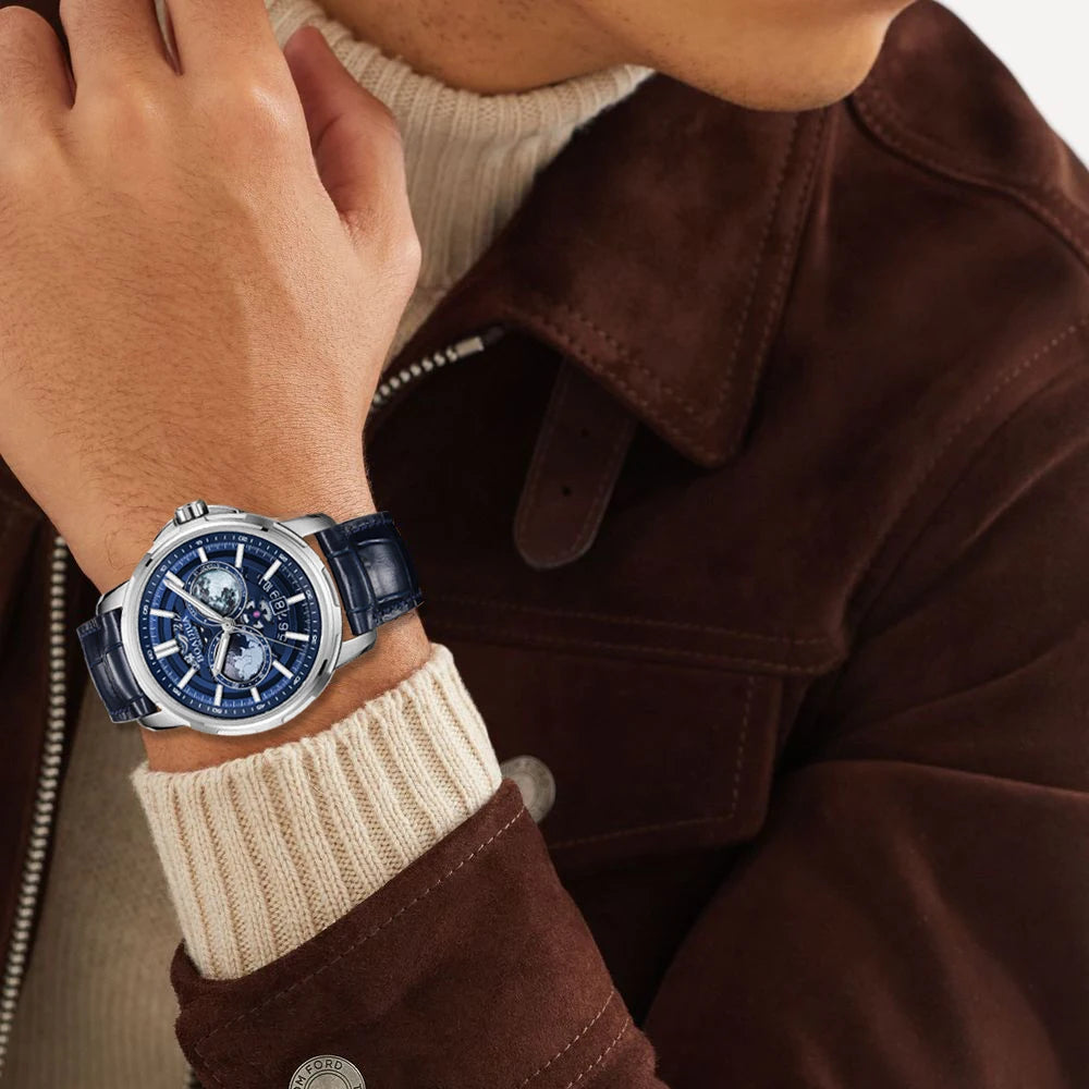 Relógio mecânico masculino totalmente automático BORIAGE(BOAIJIUA) — design original, resistente à água e luminoso